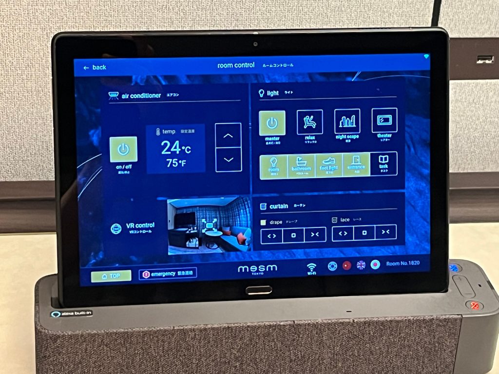 タブレット　ルームコントロール
